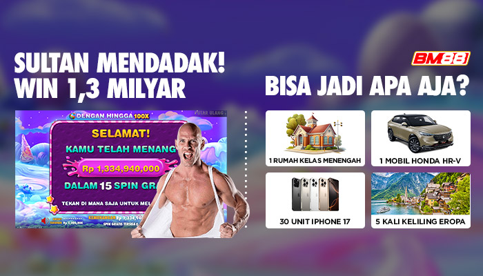 Sultan Mendadak! Win 1,3 Milyar di Sweet Bonanza 1000 BM88